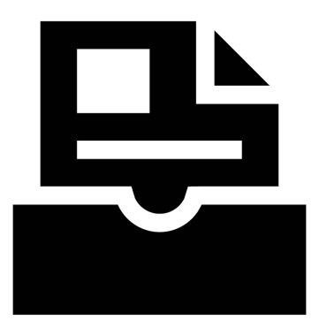 Office çekmece katı simgesini 