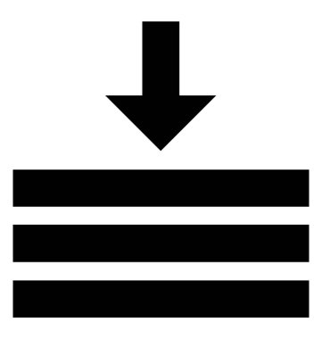 Sıkıştırma ok glif simgesi 