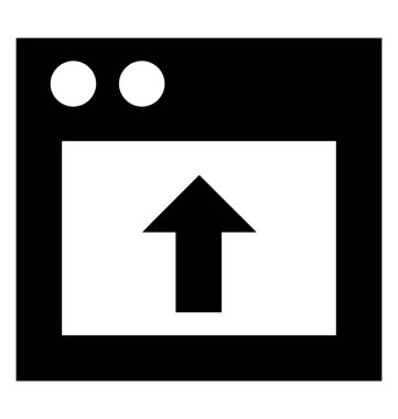 Web sitesi glif simgesine yükleme veri 