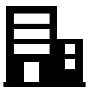 Datacenter katı vektör simgesi 