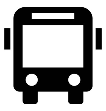 Demiryolu araç, tren glif simgesi 