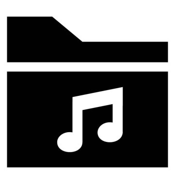Müzik klasörü katı simgesi 