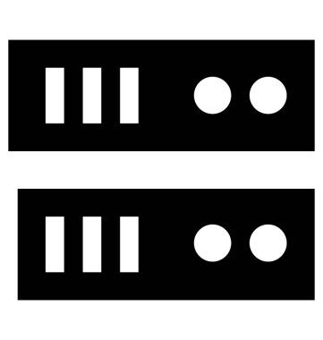 VeriSunucusu glif simge vektör