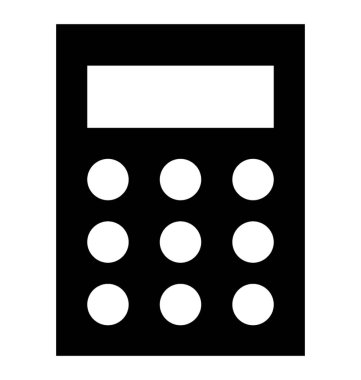 Hesap makinesi simge vektör simgesi