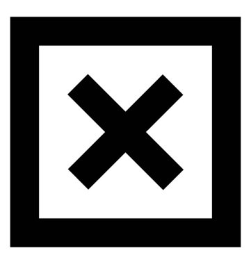 İşareti karakter simgesi çapraz 