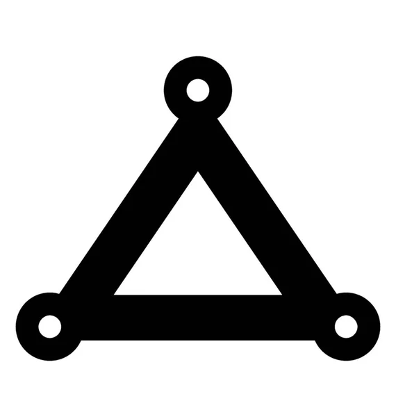 Vektordreieck Glyphen Symbol — Stockvektor