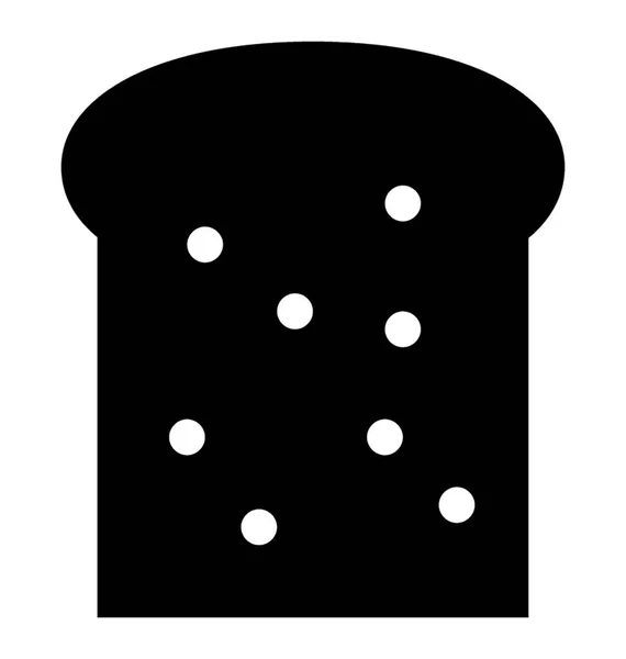 Ikona Bochníku Chlebového Glyfu — Stockový vektor
