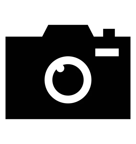 Camera Glyph Vector Icon — Stock Vector