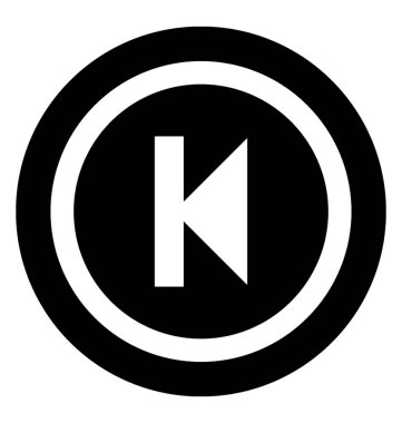 Rewind düğme katı simgesi 