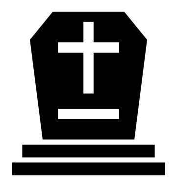 Hıristiyan mezar vektör simgesi