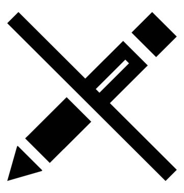 Sanat araçlar katı vektör simgesi 