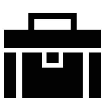 Evrak Çantası'nı glif vektör simgesi