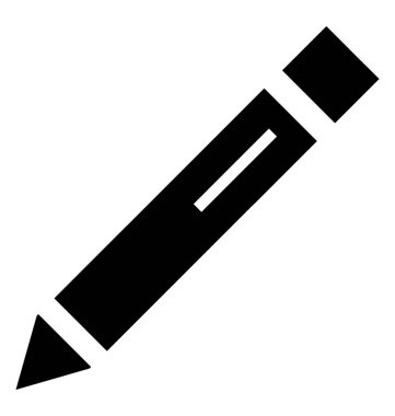 Yazılı kalem glif simgesi