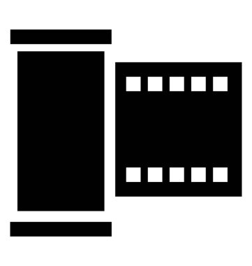 Film reel glif simgesi tasarım