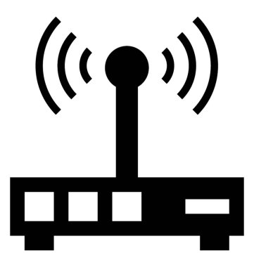 WiFi yönlendirici glif simgesi