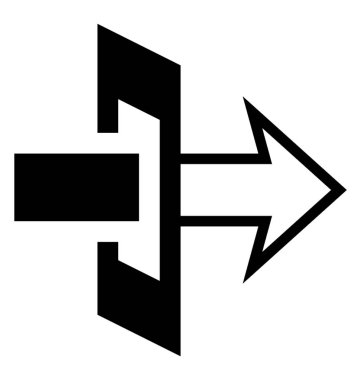 Kırılma katı vektör simgesi