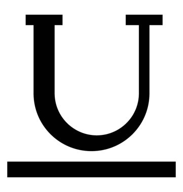 Altı çizili metin katı simgesi