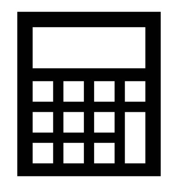 Hesap makinesi simge vektör simgesi