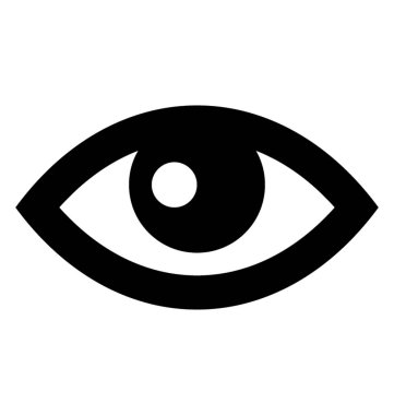 İnsan gözü, görünüm glif simgesi