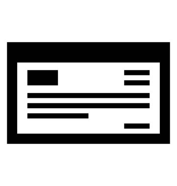 Banka onay glif simgesi