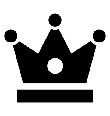 Taç glif simge vektör