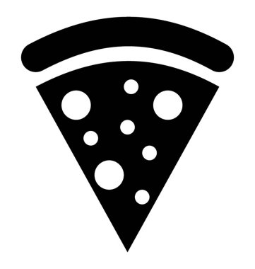 Glif simgesi bir pizza dilim