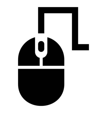 Fare glif vektör simgesi