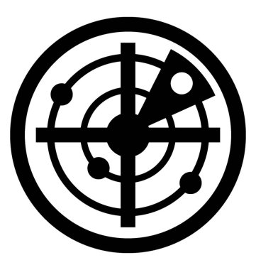 Okçuluk glif vektör simgesi