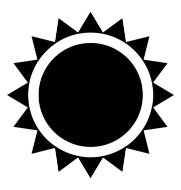 Parlaklık katı vektör simgesi