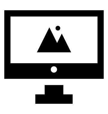 Monitör ekran glif simgesini