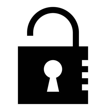 Glif vektör simgesi kilidini