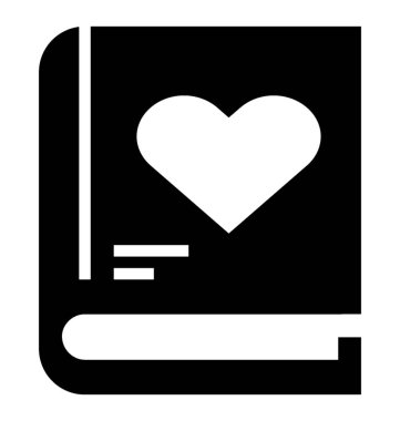 En sevdiğim kitap vektör simgesi