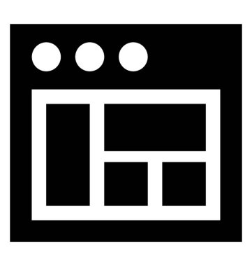 Pişirme aralığı, soba glif simgesi 