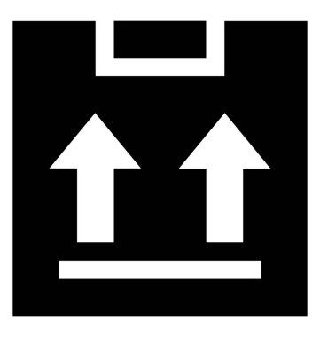 Veri karşıya yükleme glif simgesi