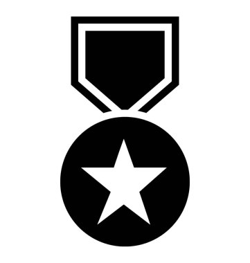 Yıldız madalya glif simgesi
