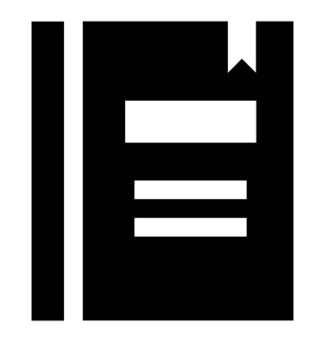 Defter glif vektör simgesi