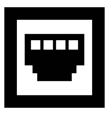 Şarj bağlantı noktası glif simgesi 