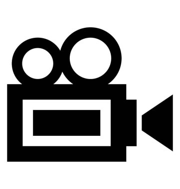 Video kamera glif simgesi