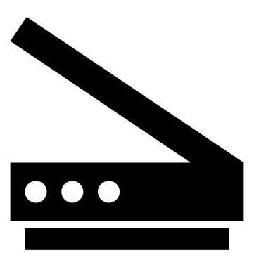 Tarayıcı glif vektör simgesi