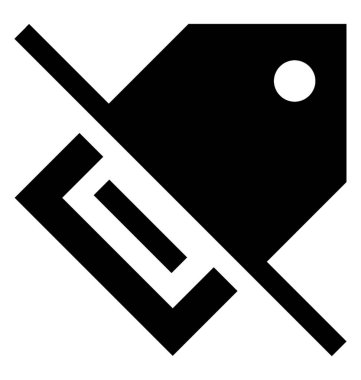 Etiket glif simge vektör