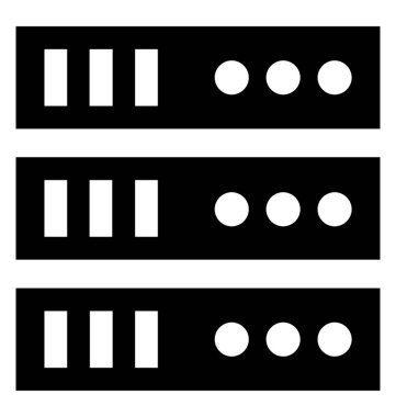 VeriSunucusu glif simge vektör