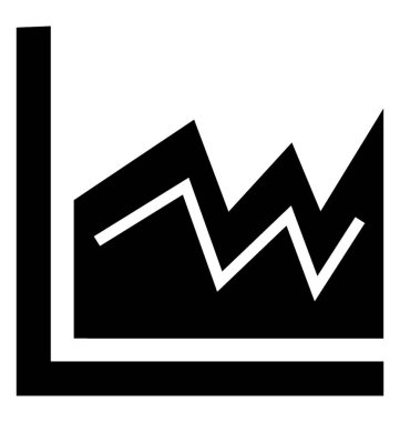 Veri analizi, dağ grafik glif simgesini