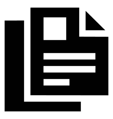 Belge glif vektör simgesi