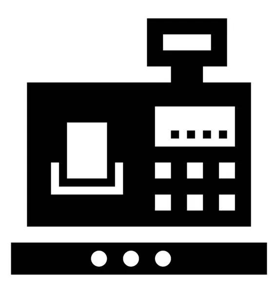 Kassa Glyph Pictogram — Stockvector