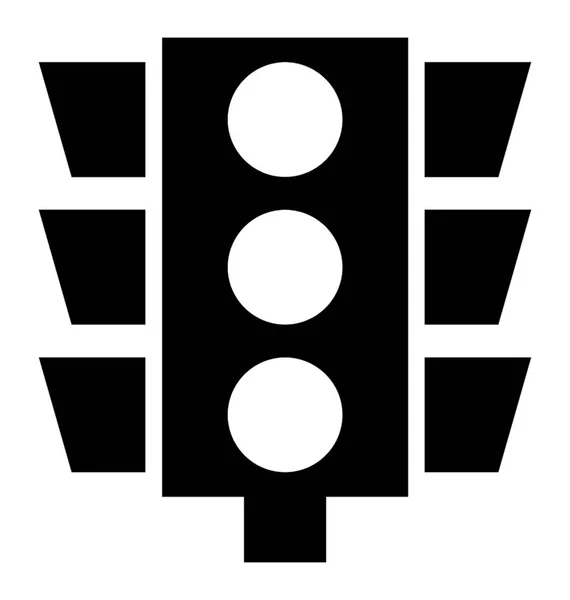 Verkehrszeichen Solides Symbol — Stockvektor