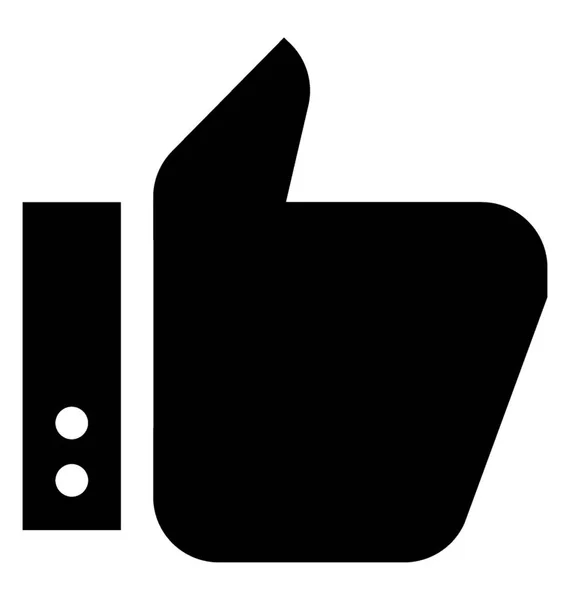 Знак Великі Пальці Твердій Піктограмі — стоковий вектор