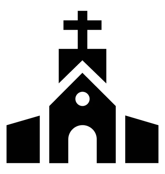 Lieu Sacré Icône Église — Image vectorielle
