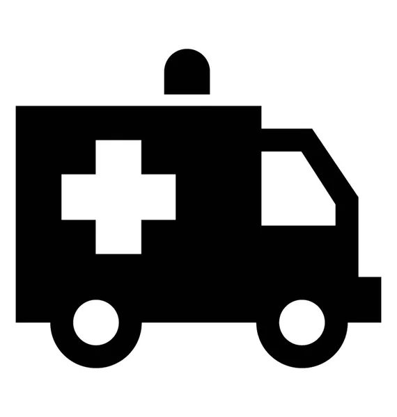 Ambulance Van Glyph Pictogram — Stockvector