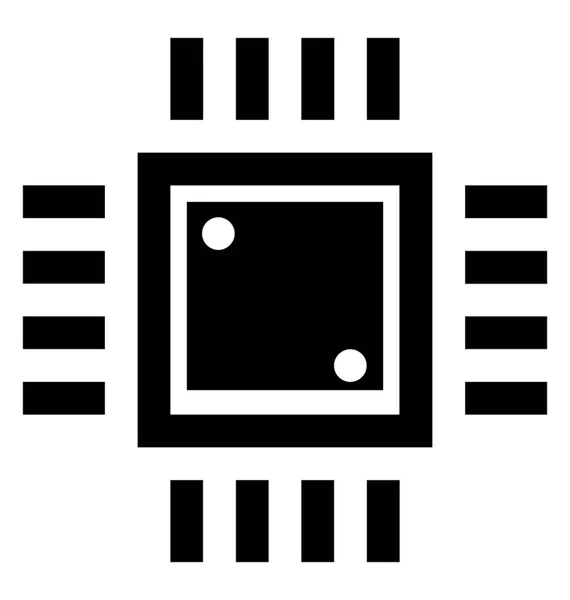 Пристрій Зберігання Даних Піктограма Мікрочипу — стоковий вектор