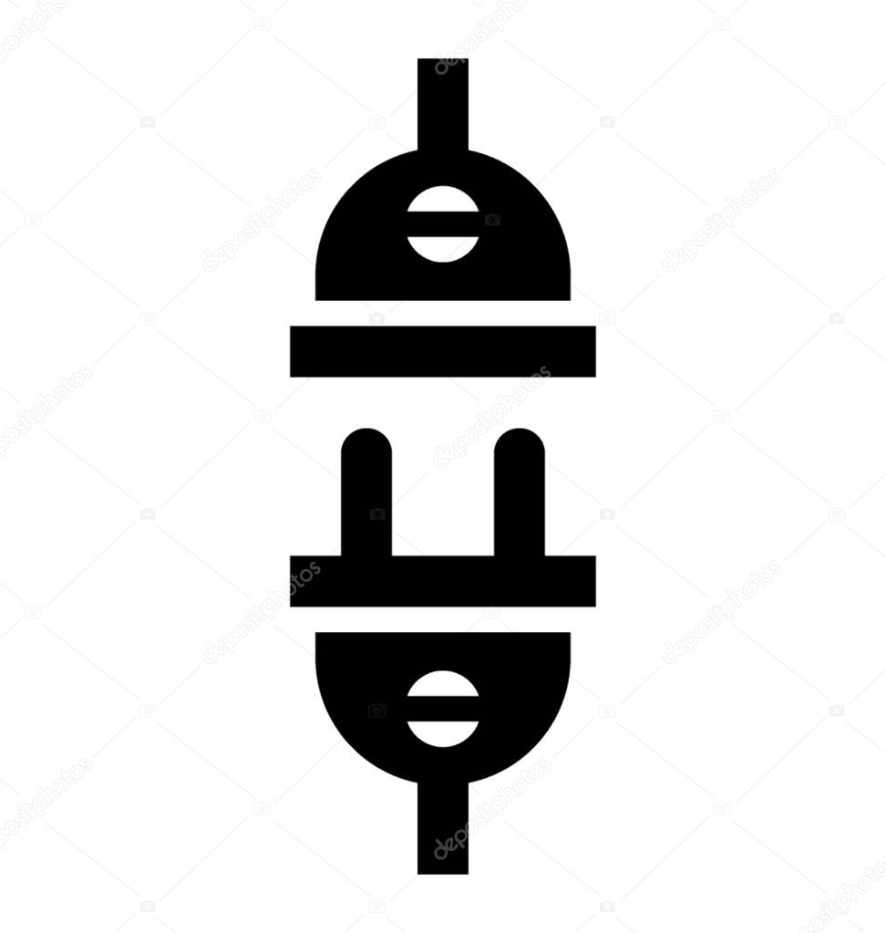 Plug in, power connection glyph icon